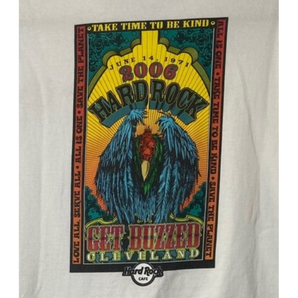 Hard Rock Cafe Cleveland Ohio Tee Shirt T-shirt Men Size Medium 100% Cotton 2006